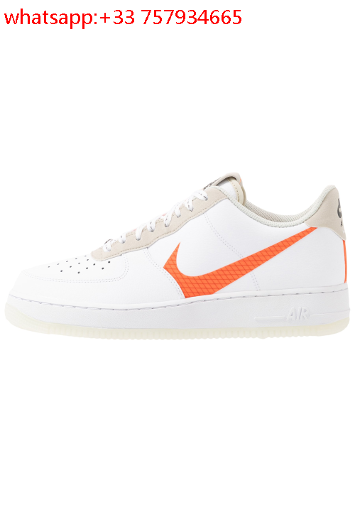 Homme Air Force Basse Noir Et Orange Nike Air Force Noir