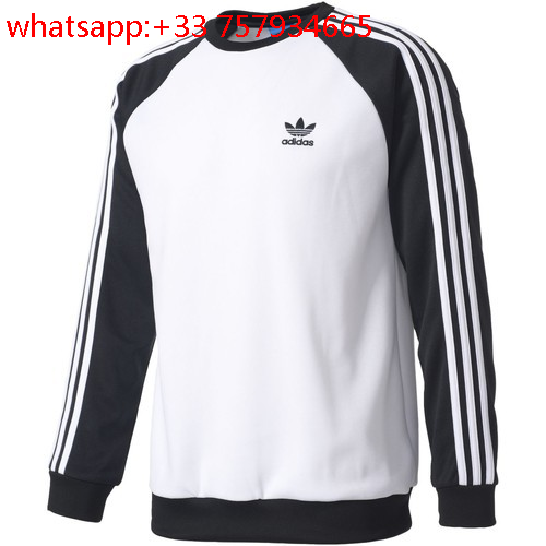 pull adidas blanc et noir